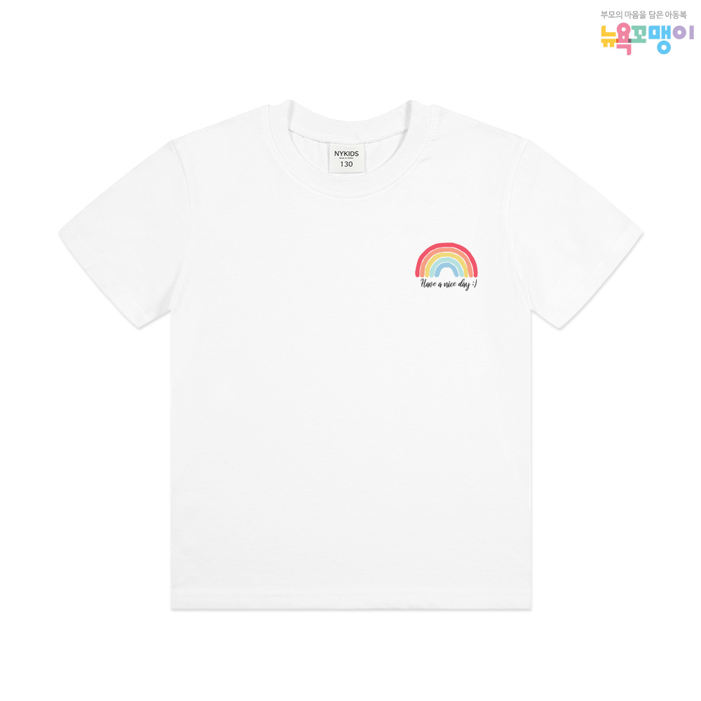 뉴욕꼬맹이 Rainbow 반팔(NY) 티셔츠 W092 - 아동 주니어 반팔티