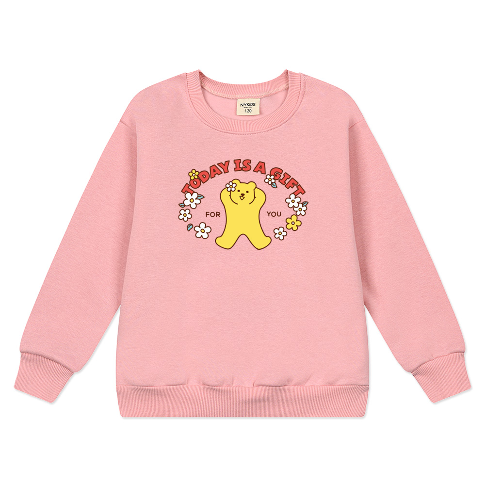 뉴욕꼬맹이 젤리베어 맨투맨(기모) 티셔츠 J097 - 아동/주니어 기모맨투맨