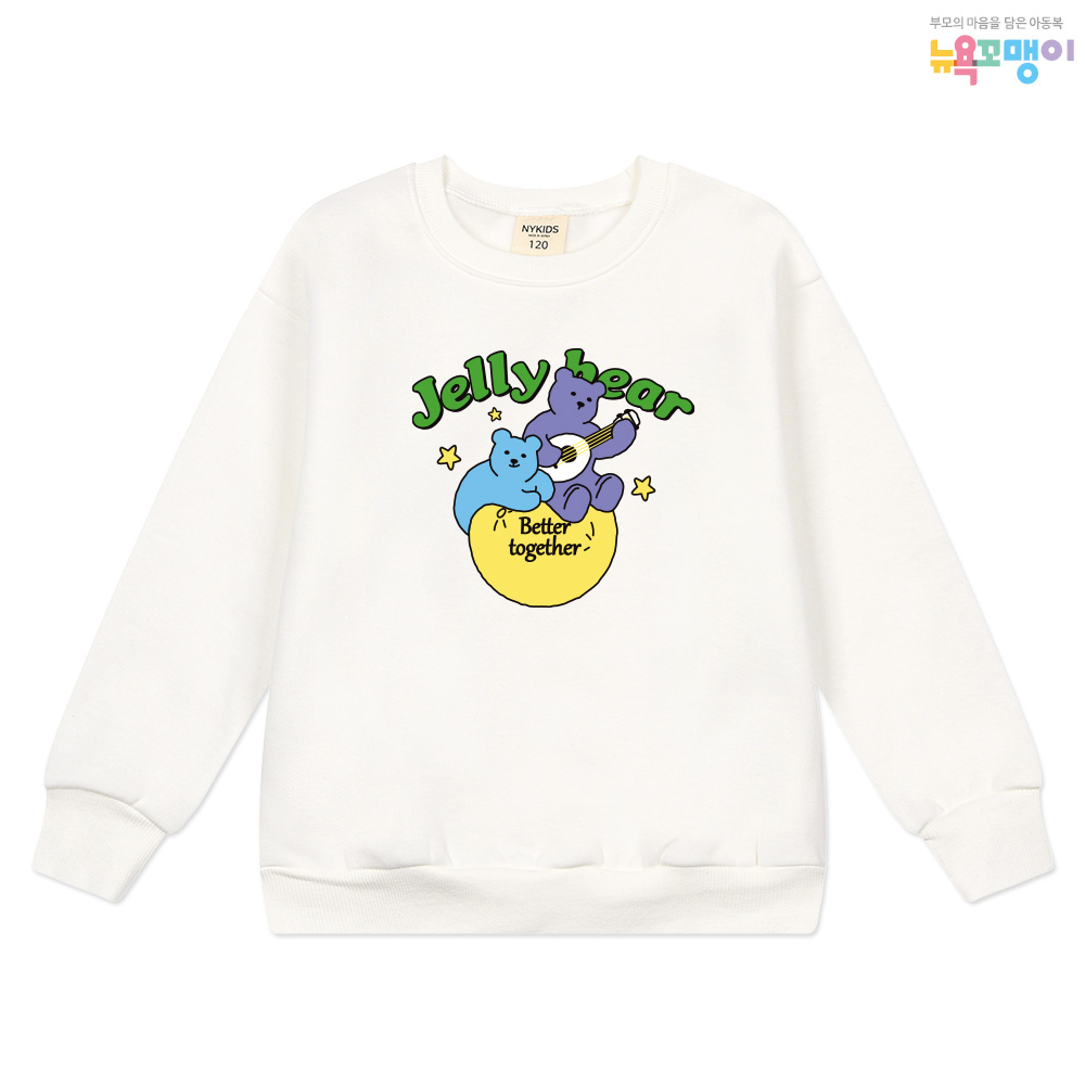뉴욕꼬맹이 젤리베어 맨투맨(기모) 티셔츠 J098 - 아동/주니어 기모맨투맨