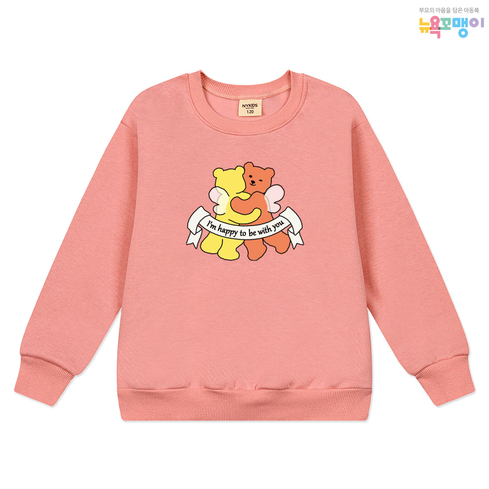 뉴욕꼬맹이 젤리베어 맨투맨(기모) 티셔츠 J099 - 아동/주니어 기모맨투맨