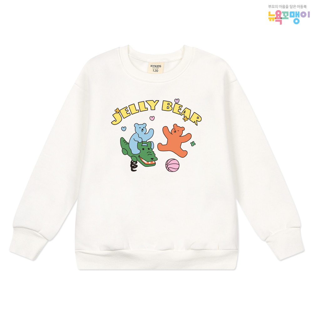 뉴욕꼬맹이 젤리베어 맨투맨(기모) 티셔츠 J086 - 아동/주니어 기모맨투맨